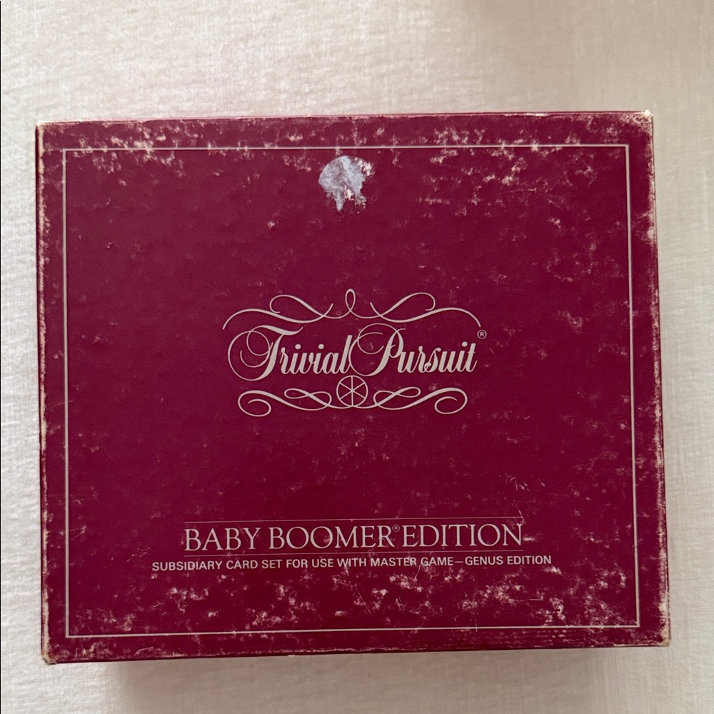 Trivial Pursuit Baby Boomer Edition Card Game - Maroon